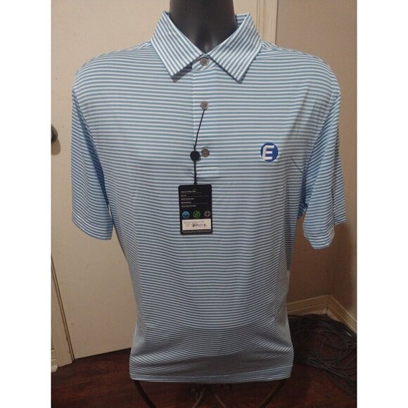 FootJoy Other - NEW FootJoy FJ Polo Shirt Men’s Large L Blue White Striped Short Sleeve Golfing